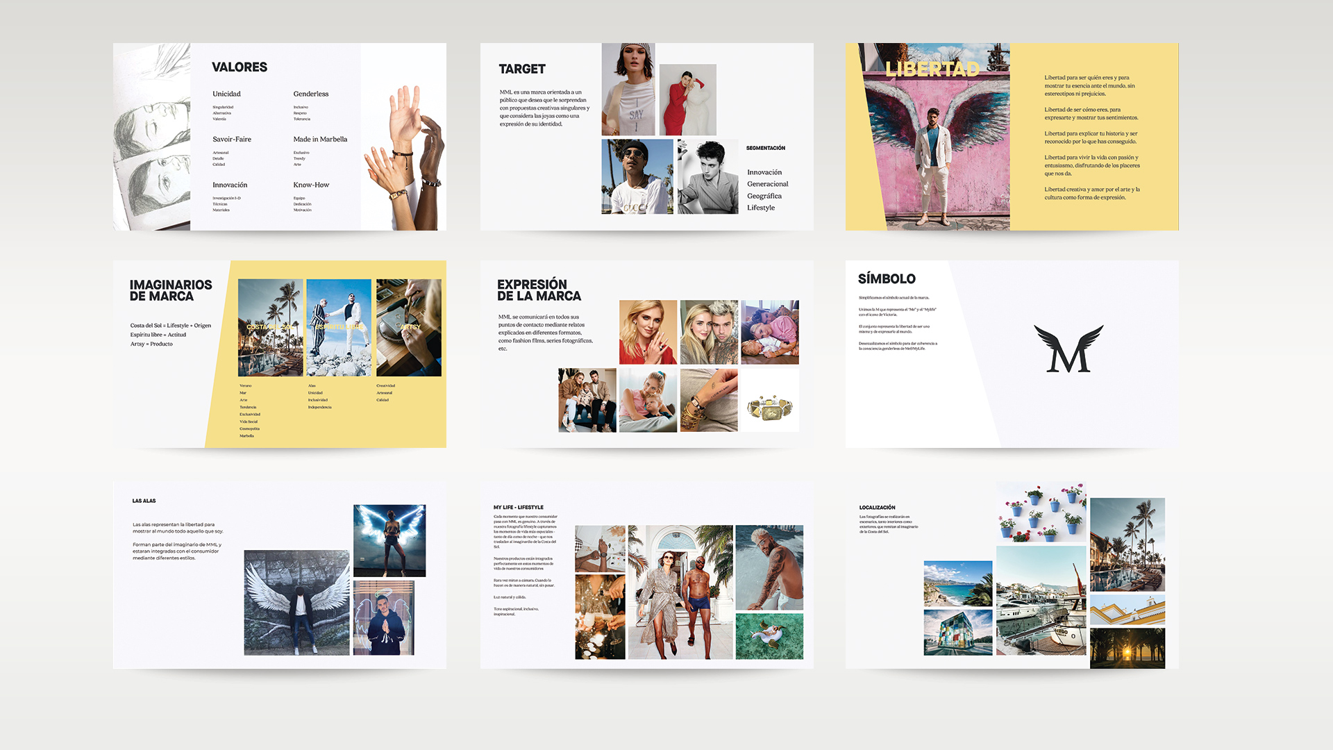 Muestras del brand book realizado para la marca a través de la agencia [Be]agency